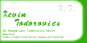 kevin todorovics business card